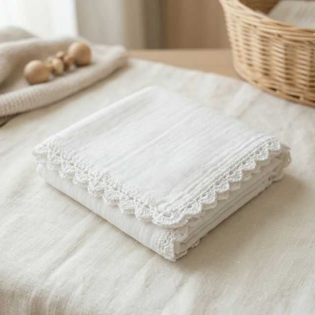 Fraldas com picueta para bordar – enxoval artesanal