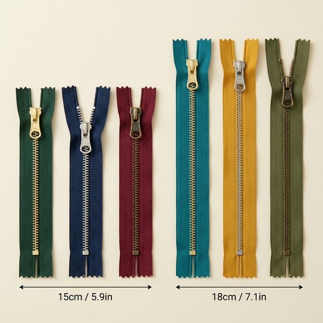 Zíper metálico colorido 15 e 18 cm – Armarinhos Garcia Sertãozinho